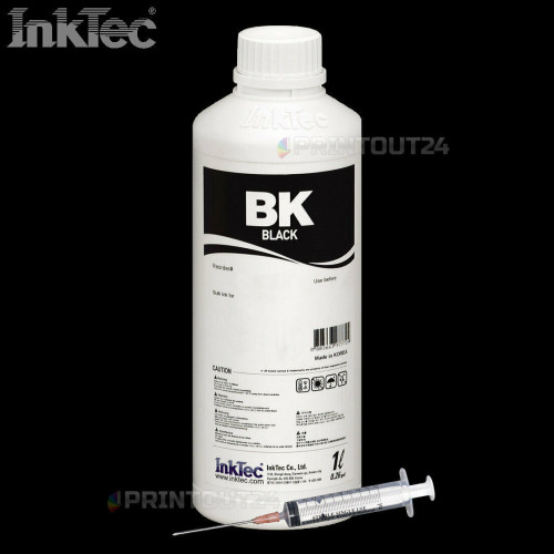 1L InkTec® BK pigment ink CISS Quick Fill in CISS refill ink for HP 903 907XL