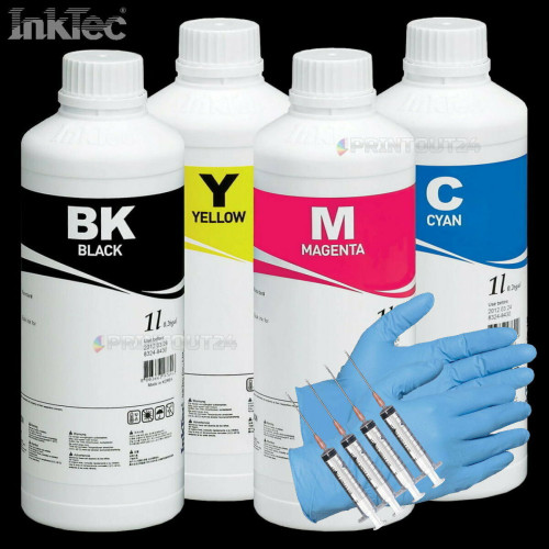 4x1L InkTec® SUBLIMATION Nachfüll Drucker Tinte refill ink kit für Epson EcoTank