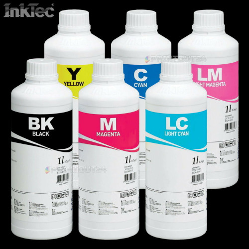 6 x 1L InkTec® DYE ink refill ink set for T0481 T0482 T0483 T0484 T0485 T0486