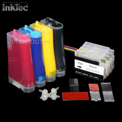 Wiederbefüllbare CISS für HP 950XL 951XL InkTec Tinte ink Patronen cartridges