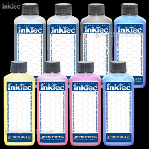 8x0.1L InkTec® CISS printer ink quick fill in set for Epson Stylus R800 R1800