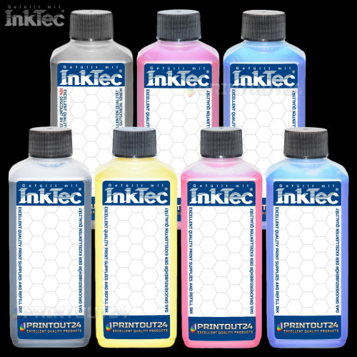 7x0,5L InkTec® Pigment Tinte CISS refill ink set für Epson Stylus Pro 7600 9600