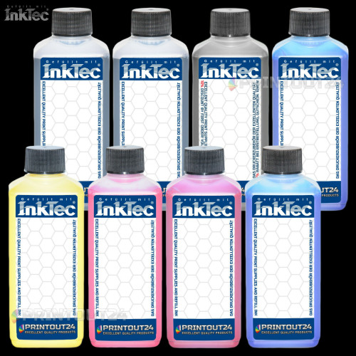 8x 250ml InkTec® Tinte Quick Fill in CISS refill ink set kit für PFI-101 PFI 101
