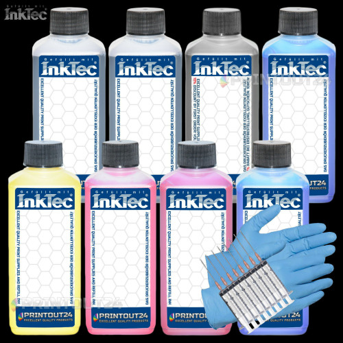 8x 1L InkTec® Tinte CISS refill ink set für Canon imagePROGRAF PRO4100S PRO6100S
