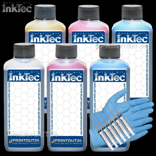 6 x 1L InkTec® Tinte refill ink für Epson DiscProducer PP-100N PP-100NS PP-100AP