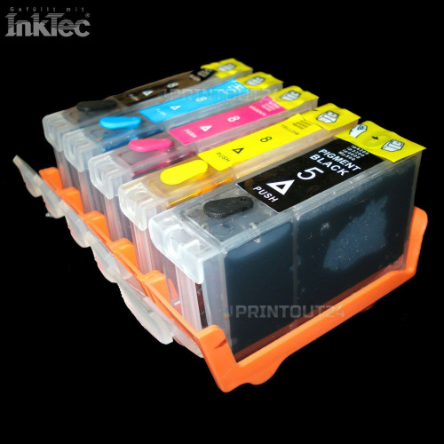 mini CISS Inktec® Tinte refill ink für Canon PGI 5 PGBK CLI 8 Y M C BK cartridge