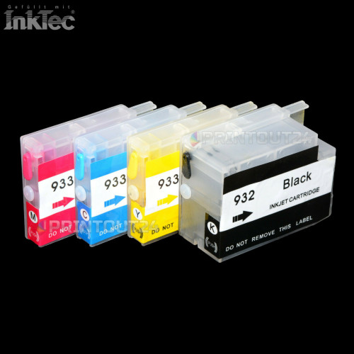 Befüllbare Drucker Nachfüll Patrone InkTec® Tinte ink CISS für HP 932XL 933XL