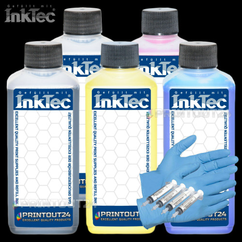 5x100ml InkTec® ink refill ink for HP 953XL L0S70AE F6U16AE F6U17AE F6U18AE