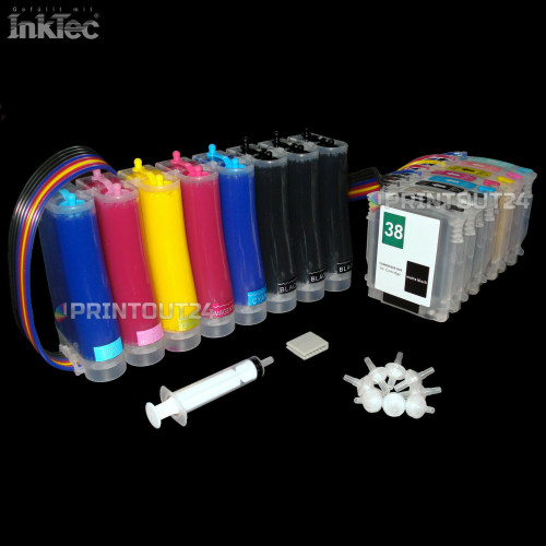 Refillable refill Fill In refill ink set for HP 38XL cartridge cartridge