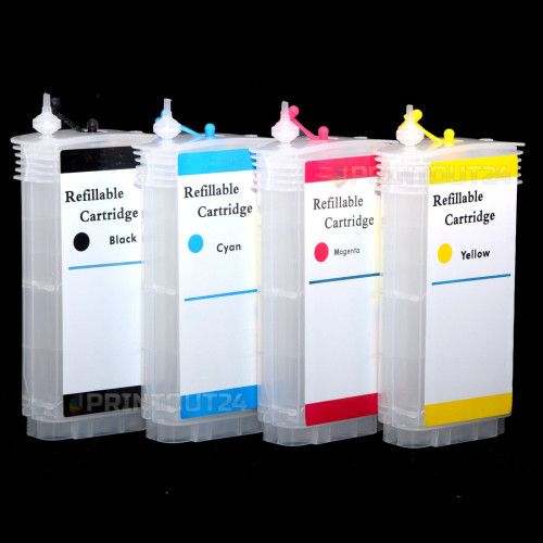 Refillable refill cartridges Quick Fill In refill cartridge set for HP 82XL 82