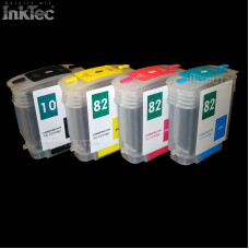 mini CISS Tinte refill ink Nachüll Set für HP 10 82 BLACK YELLOW MAGENTA CYAN