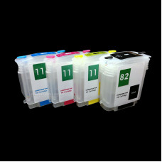 Refillable refill Quick Fill in printer cartridges for HP 82 11 XL CH565A