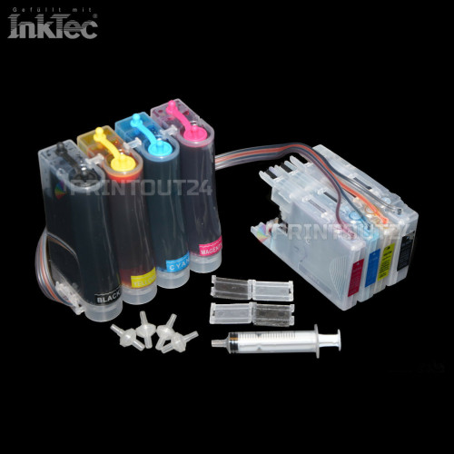 Befüllbare CISS InkTec refill ink kit set Nachfülltinte für LC1220 LC1240 LC1280