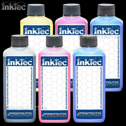 6x100ml InkTec® Pigment Tinte refill ink für T0481 T0482 T0483 T0484 T0485 T0486