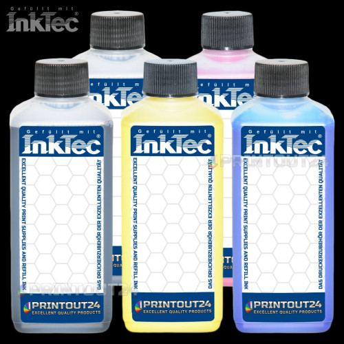 5x1L InkTec® Pigment Tinte CISS refill ink set für T6428 T6421 T6424 T6423 T6422