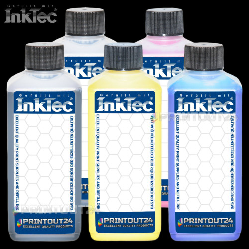 5 x 500ml InkTec® Tinte Nachfüll Drucker Tinte refill ink für PGI-2500 BK Y M C