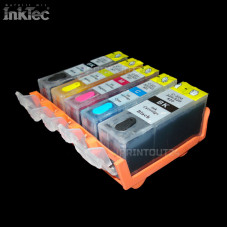 Refillable Inktec ink cartridges for Canon PGI525 CLI 526 BK YMC