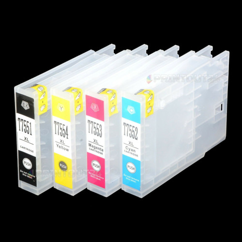 Printer refill refill cartridge CISS fill in for T7551 T7552 T7553 T7554 NON OEM