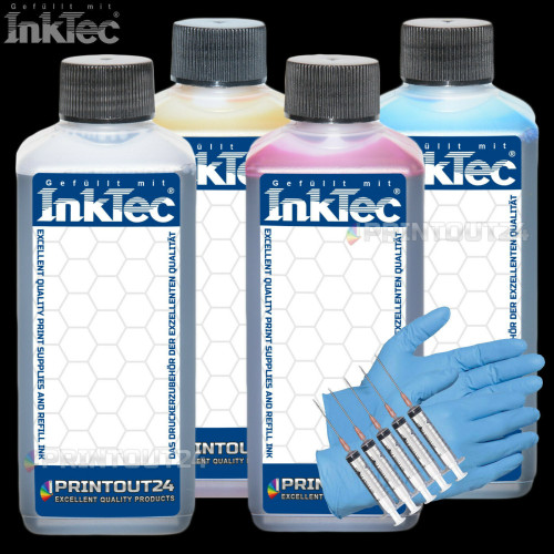 4x100ml InkTec® Tinte refill ink für Epson EcoTank EcoTank ITS L3050 L3060 L3070