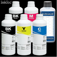 6x1L InkTec® Tinte refill ink kit für PGI-570BK CLI-571BK CLI-571GY Grey Grau GY