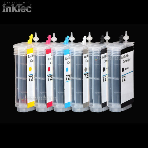CISS Tinte refill ink für HP 72XL Designjet T1120 T1120PS T1200 T1200PS T2300