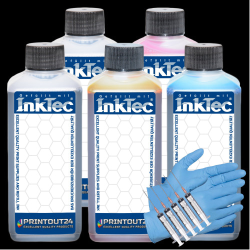 5x100ml InkTec® Tinte refill ink PFI-707MBK PFI-707BK PFI-707Y PFI-707M PFI-707C