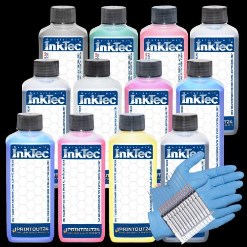 1,2L InkTec® Pigment Tinte refill ink für Canon PFI-304 PFI-704 PFI-306 PFI-706