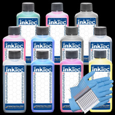 11x0,1L InkTec Pigment Tinte CISS refill ink für Epson Stylus Pro 4900 7900 9900