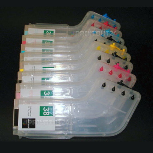 Tubeless CISS refill cartridges for HP 38XL Continuous ink system